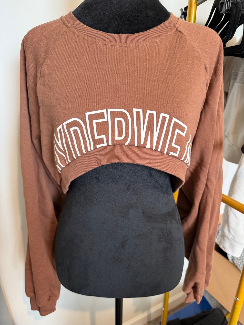 Women’s Ryderwear Cropped Rust Brown Graphic Sweatshirt